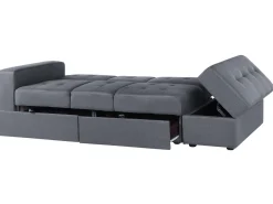 Sofa rozkładana dla 3 osób FALSTER Ciemnoszary ze schowkiem