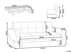 Best Sofa rozkładana dla 3 osób FLORLI Boucle Złamana biel Sofy Z Funkcją Spania|Wszystkie Sofy