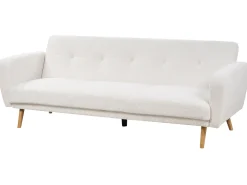 Best Sofa rozkładana dla 3 osób FLORLI Boucle Złamana biel Sofy Z Funkcją Spania|Wszystkie Sofy