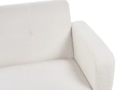 Best Sofa rozkładana dla 3 osób FLORLI Boucle Złamana biel Sofy Z Funkcją Spania|Wszystkie Sofy