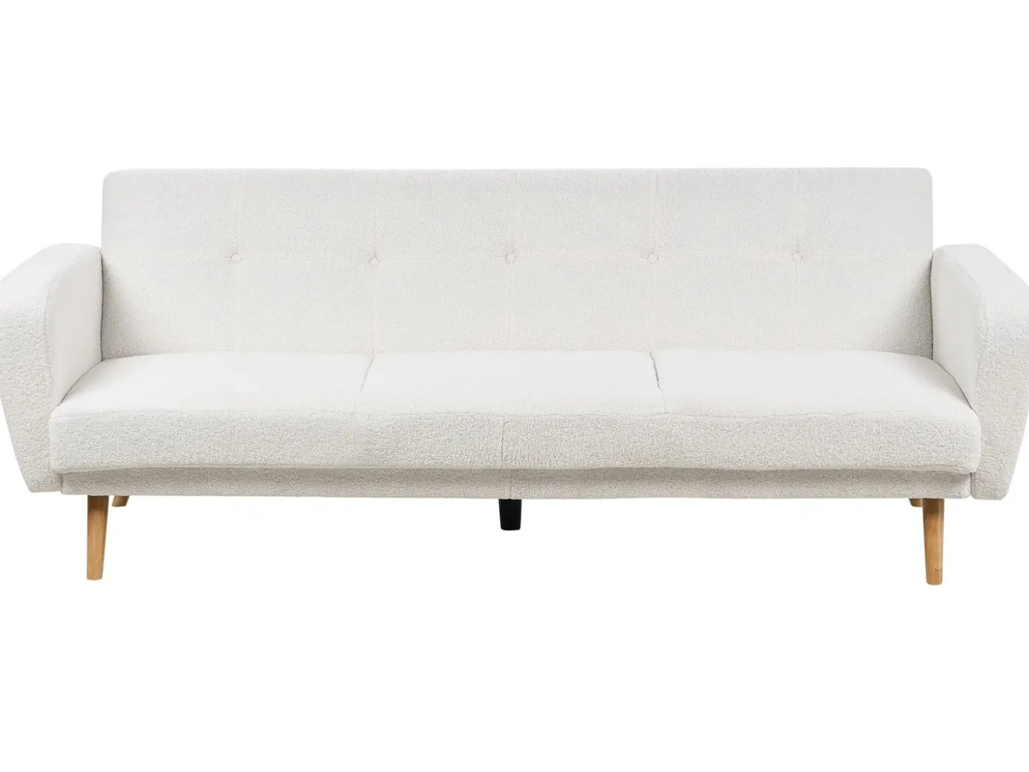 Best Sofa rozkładana dla 3 osób FLORLI Boucle Złamana biel Sofy Z Funkcją Spania|Wszystkie Sofy