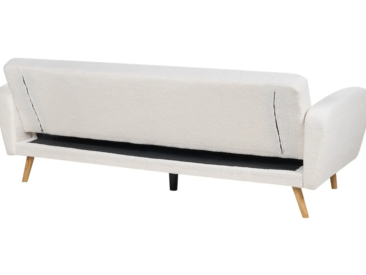 Best Sofa rozkładana dla 3 osób FLORLI Boucle Złamana biel Sofy Z Funkcją Spania|Wszystkie Sofy