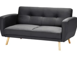 Sofa rozkładana dla 2 osób FLORLI Czarny