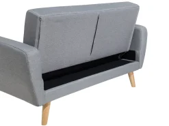 Sofa rozkładana dla 2 osób FLORLI Jasnoszary