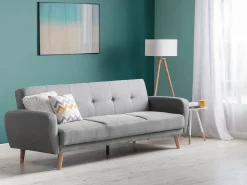 Sofa rozkładana dla 3 osób FLORLI Jasnoszary