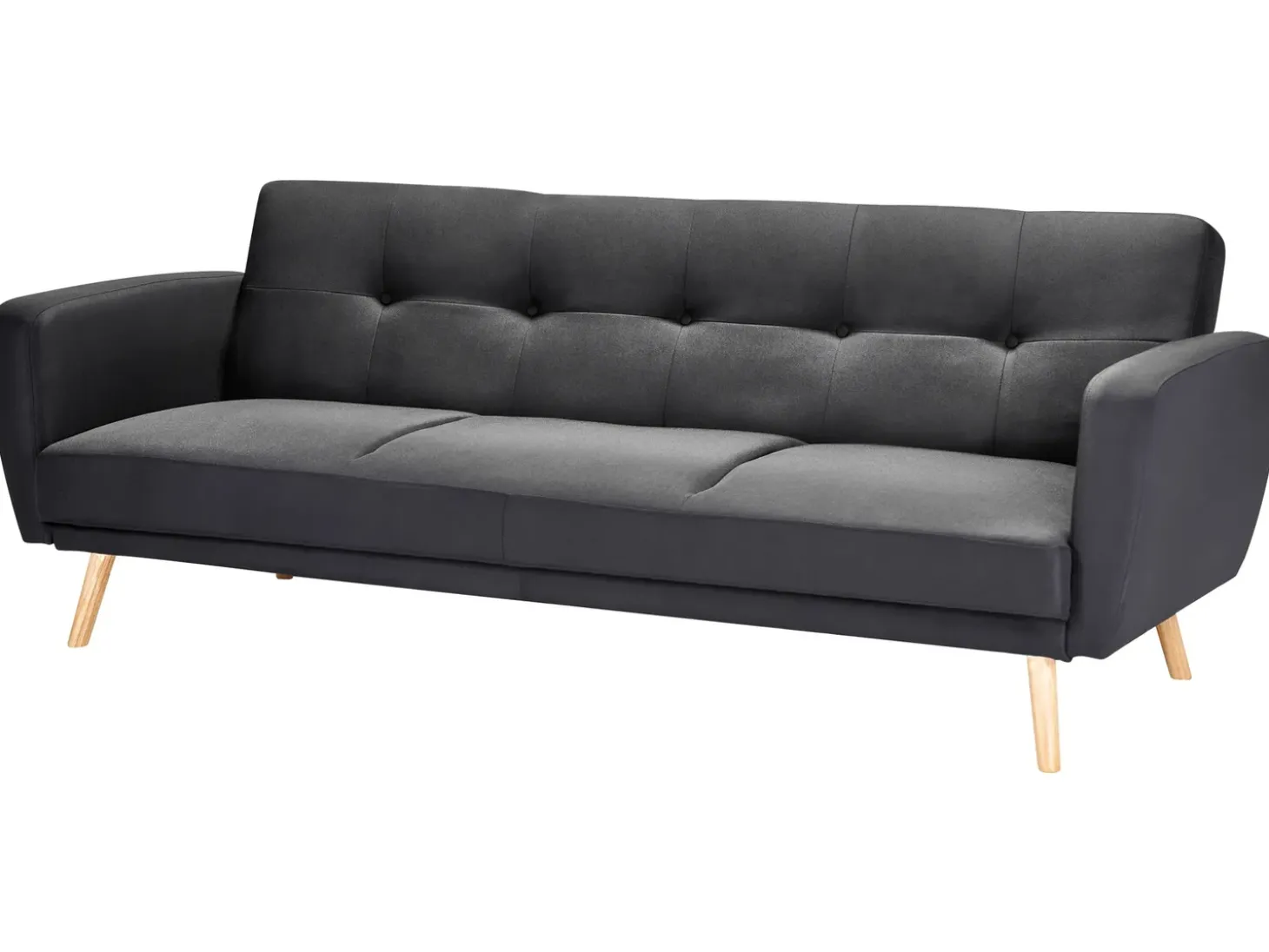 Sofa rozkładana dla 3 osób FLORLI Czarny