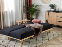 Sofa rozkładana dla 3 osób FROYA Czarny