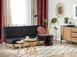 Sofa rozkładana dla 3 osób FROYA Czarny