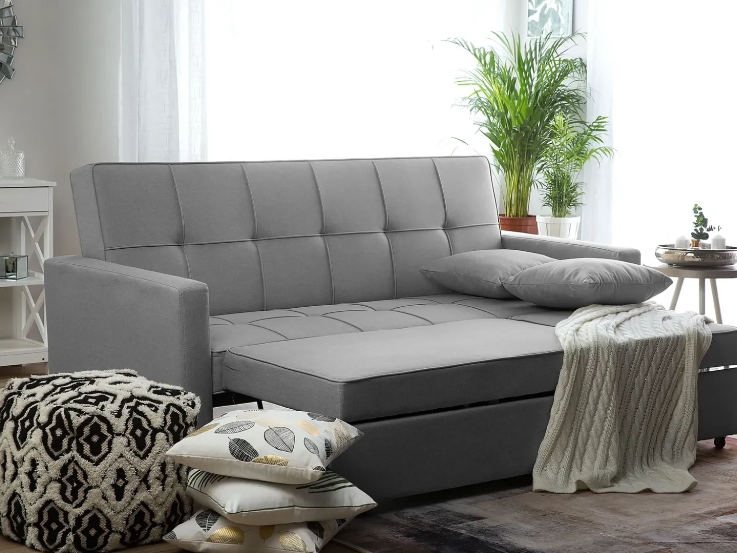 Sofa rozkładana dla 3 osób GLOMMA Jasnoszary