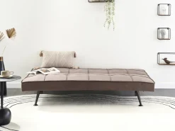 Outlet Sofa rozkładana dla 3 osób HASLE Brązowy Sofy Z Funkcją Spania|Wszystkie Sofy