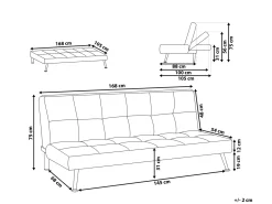Outlet Sofa rozkładana dla 3 osób HASLE Brązowy Sofy Z Funkcją Spania|Wszystkie Sofy