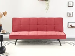 Hot Sofa rozkładana dla 3 osób HASLE Czerwony Sofy Z Funkcją Spania|Wszystkie Sofy