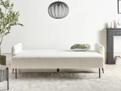 Hot Sofa rozkładana dla 3 osób HEMING Boucle Złamana biel Sofy Z Funkcją Spania|Wszystkie Sofy
