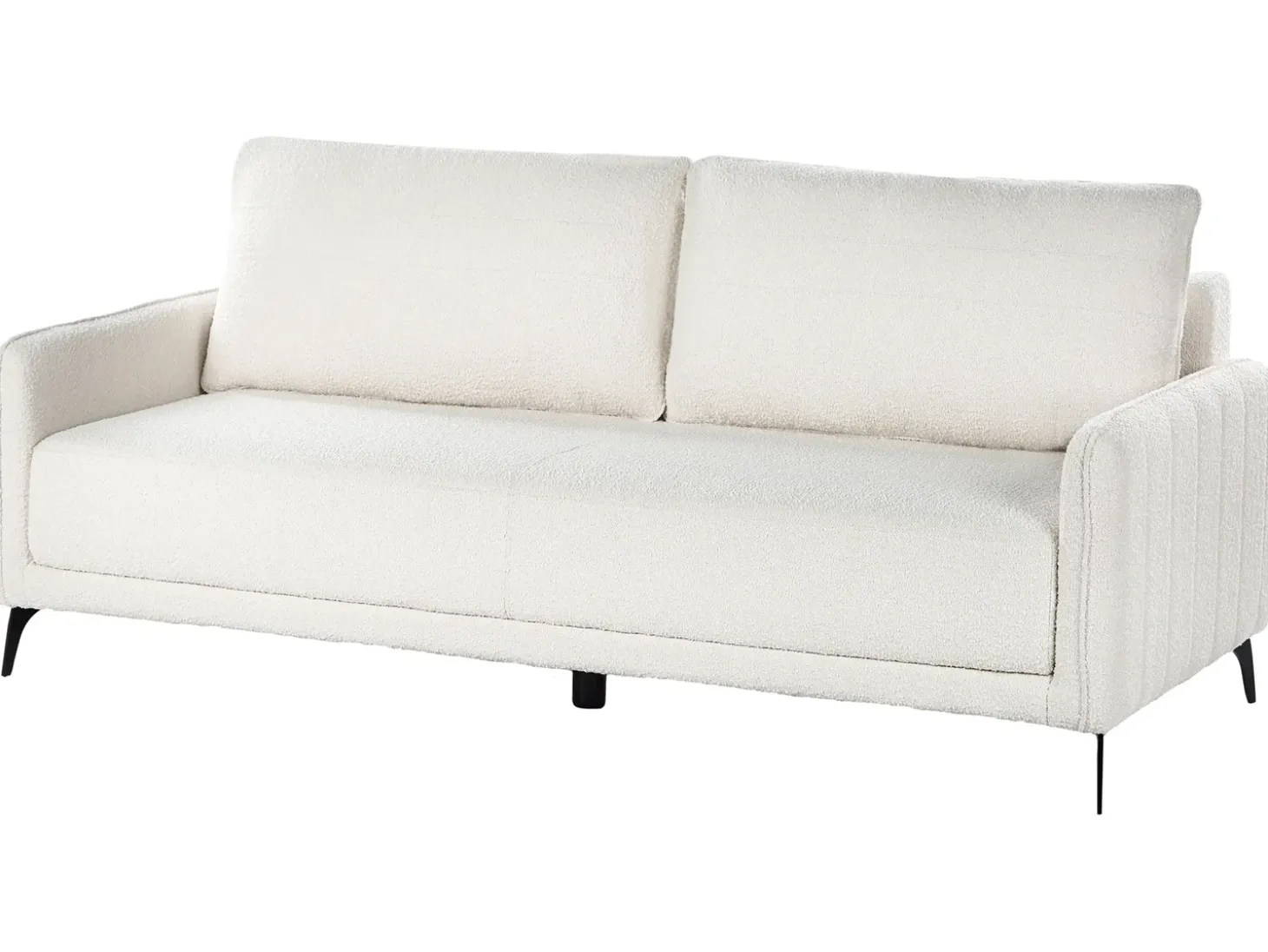 Hot Sofa rozkładana dla 3 osób HEMING Boucle Złamana biel Sofy Z Funkcją Spania|Wszystkie Sofy