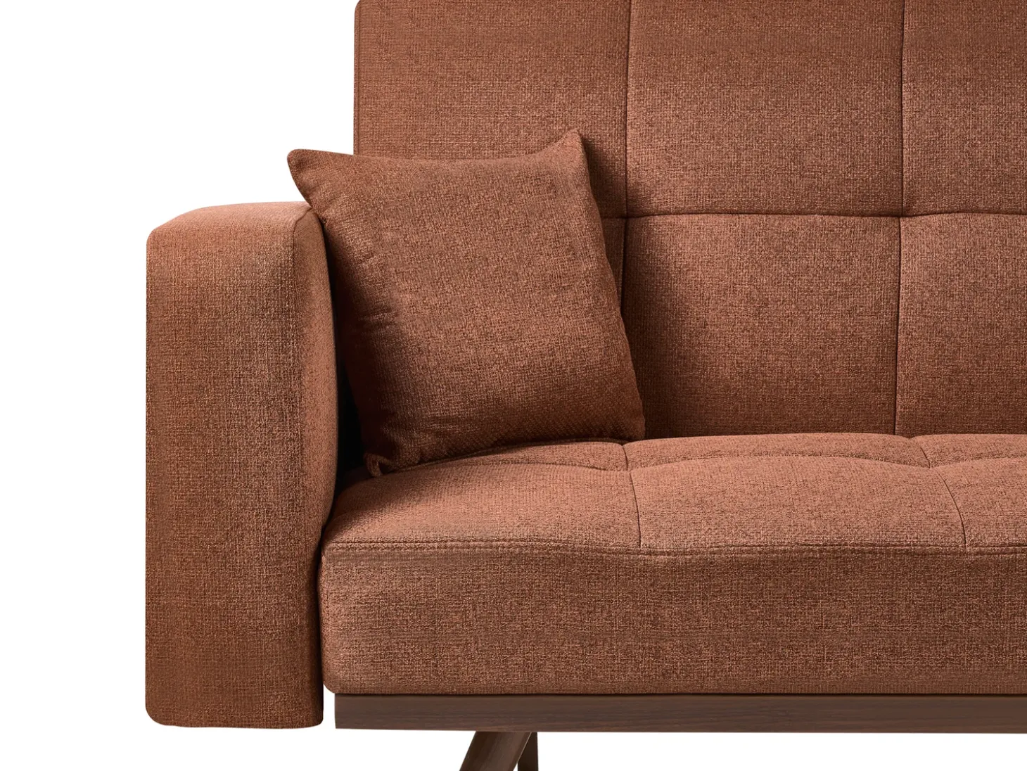 Outlet Sofa rozkładana dla 3 osób HJULBY Złoty brąz Sofy Z Funkcją Spania|Wszystkie Sofy