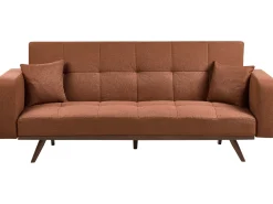 Outlet Sofa rozkładana dla 3 osób HJULBY Złoty brąz Sofy Z Funkcją Spania|Wszystkie Sofy