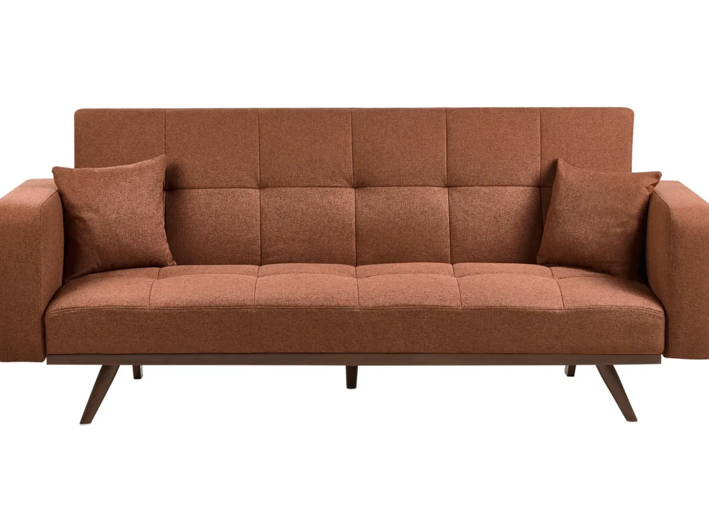 Outlet Sofa rozkładana dla 3 osób HJULBY Złoty brąz Sofy Z Funkcją Spania|Wszystkie Sofy