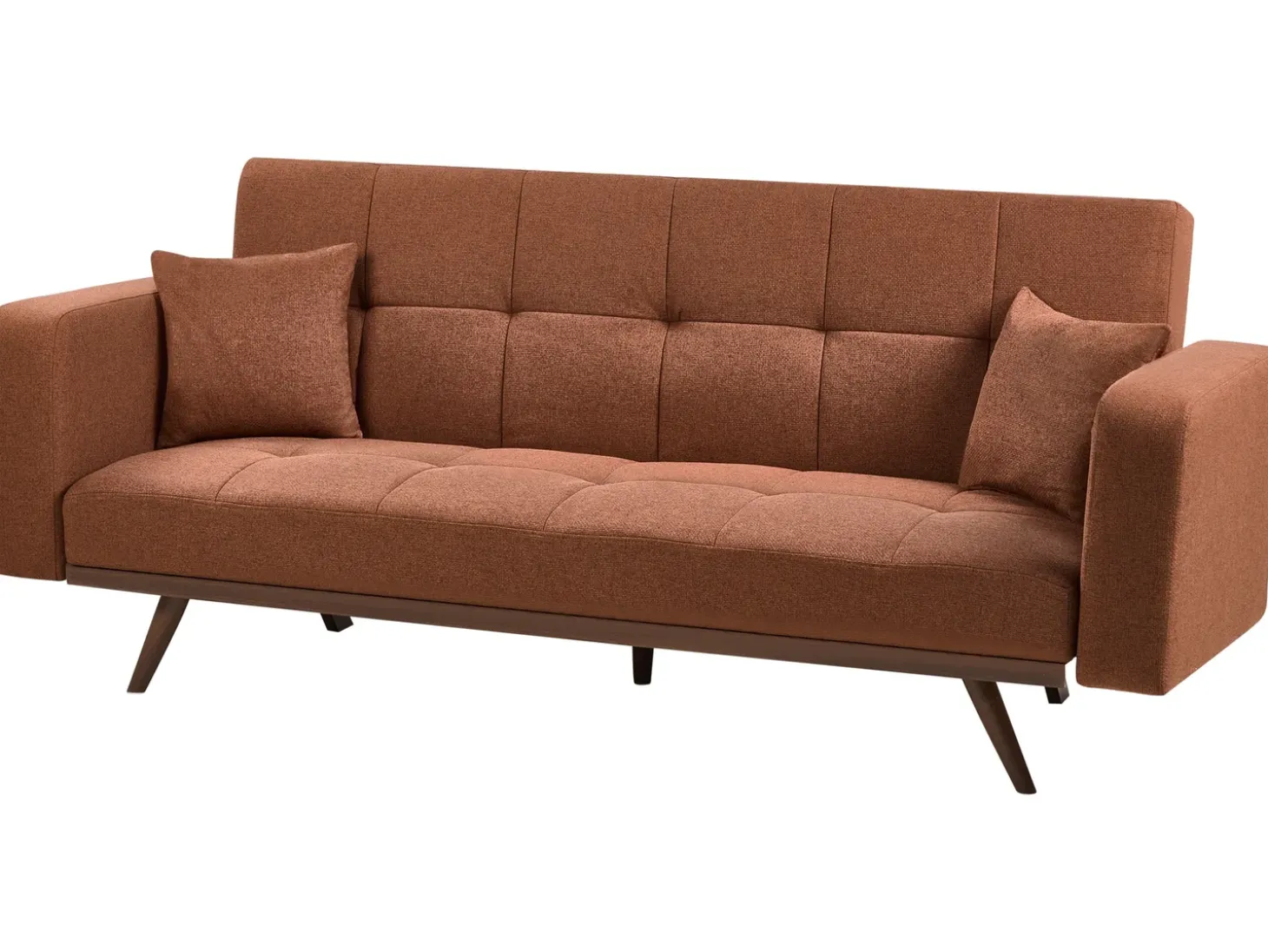 Outlet Sofa rozkładana dla 3 osób HJULBY Złoty brąz Sofy Z Funkcją Spania|Wszystkie Sofy