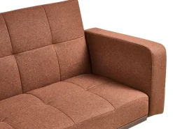 Outlet Sofa rozkładana dla 3 osób HJULBY Złoty brąz Sofy Z Funkcją Spania|Wszystkie Sofy