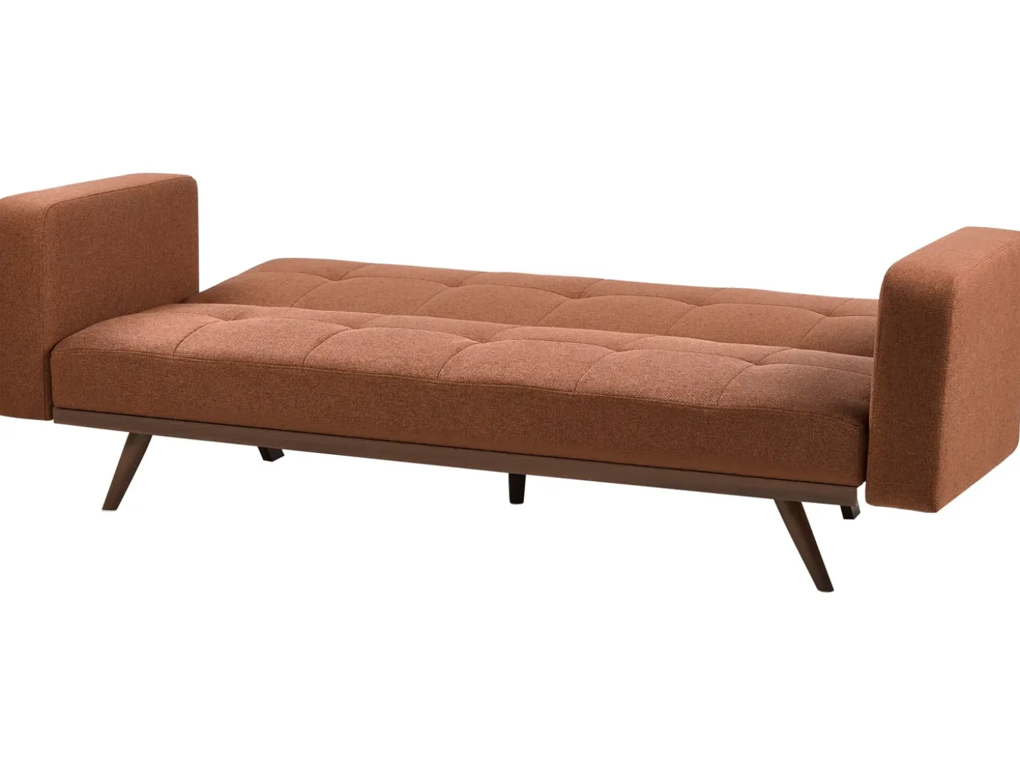 Outlet Sofa rozkładana dla 3 osób HJULBY Złoty brąz Sofy Z Funkcją Spania|Wszystkie Sofy