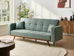 Online Sofa rozkładana dla 3 osób HJULBY Zielony Sofy Z Funkcją Spania|Wszystkie Sofy