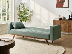 Online Sofa rozkładana dla 3 osób HJULBY Zielony Sofy Z Funkcją Spania|Wszystkie Sofy