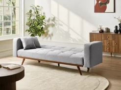 Clearance Sofa rozkładana dla 3 osób HJULBY Szary Sofy Z Funkcją Spania|Wszystkie Sofy