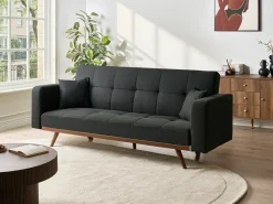 Clearance Sofa rozkładana dla 3 osób HJULBY Czarny Sofy Z Funkcją Spania|Wszystkie Sofy