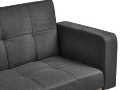 Clearance Sofa rozkładana dla 3 osób HJULBY Czarny Sofy Z Funkcją Spania|Wszystkie Sofy