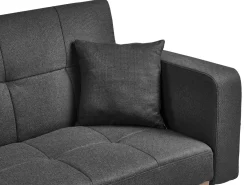 Clearance Sofa rozkładana dla 3 osób HJULBY Czarny Sofy Z Funkcją Spania|Wszystkie Sofy
