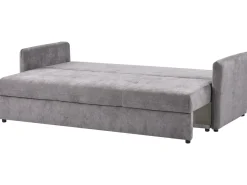 New Sofa rozkładana dla 3 osób HOLSEN Szenil Beżowoszary ze schowkiem Sofy Z Funkcją Spania|Wszystkie Sofy