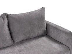 New Sofa rozkładana dla 3 osób HOLSEN Szenil Beżowoszary ze schowkiem Sofy Z Funkcją Spania|Wszystkie Sofy