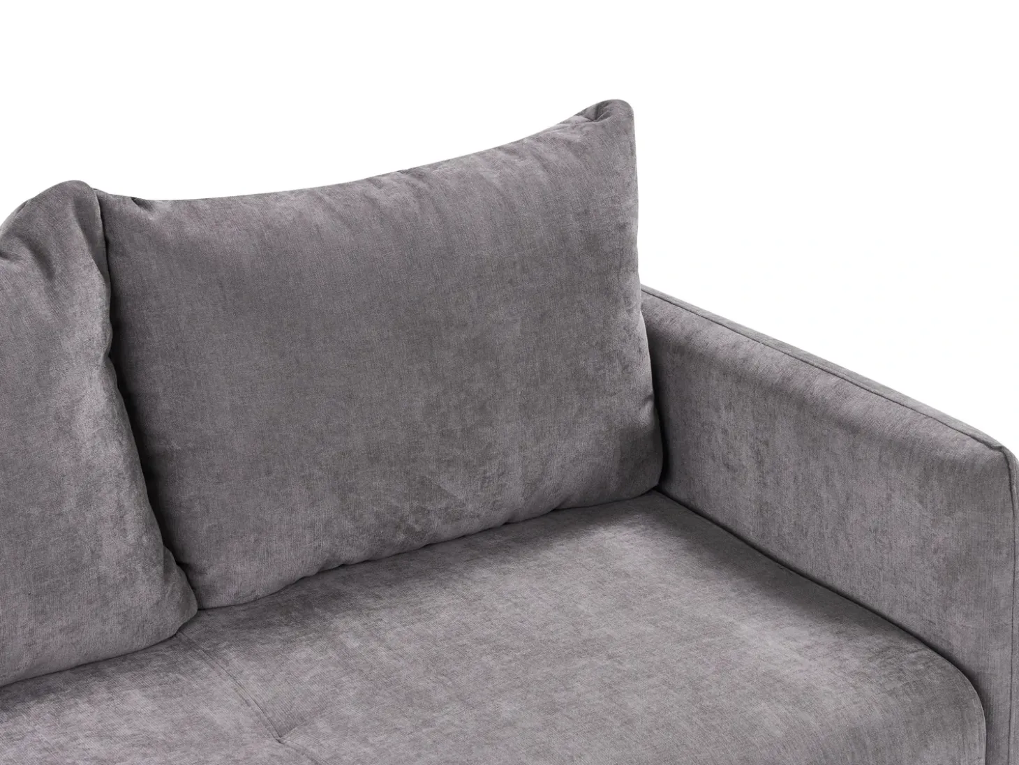 New Sofa rozkładana dla 3 osób HOLSEN Szenil Beżowoszary ze schowkiem Sofy Z Funkcją Spania|Wszystkie Sofy