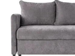 New Sofa rozkładana dla 3 osób HOLSEN Szenil Beżowoszary ze schowkiem Sofy Z Funkcją Spania|Wszystkie Sofy