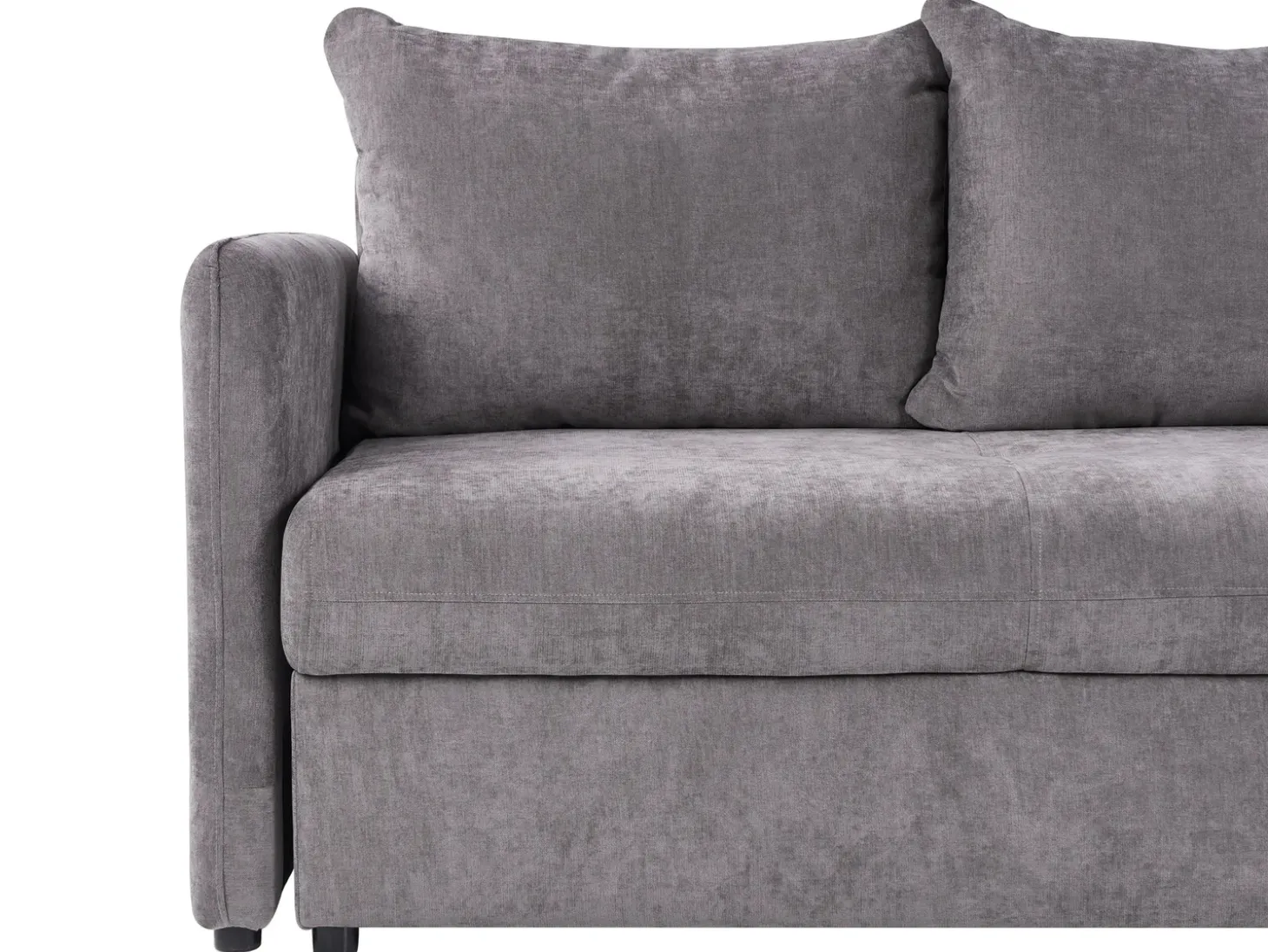 New Sofa rozkładana dla 3 osób HOLSEN Szenil Beżowoszary ze schowkiem Sofy Z Funkcją Spania|Wszystkie Sofy