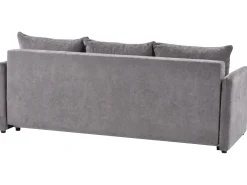 New Sofa rozkładana dla 3 osób HOLSEN Szenil Beżowoszary ze schowkiem Sofy Z Funkcją Spania|Wszystkie Sofy