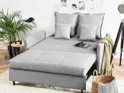 Clearance Sofa rozkładana dla 2 osób HOVIN Jasnoszary Sofy Z Funkcją Spania|Wszystkie Sofy