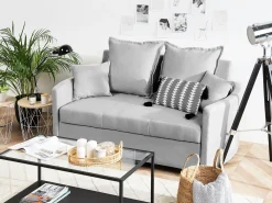 Clearance Sofa rozkładana dla 2 osób HOVIN Jasnoszary Sofy Z Funkcją Spania|Wszystkie Sofy
