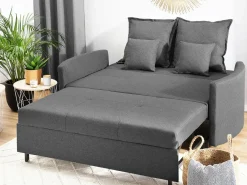 Discount Sofa rozkładana dla 2 osób HOVIN Szary Sofy Z Funkcją Spania|Wszystkie Sofy