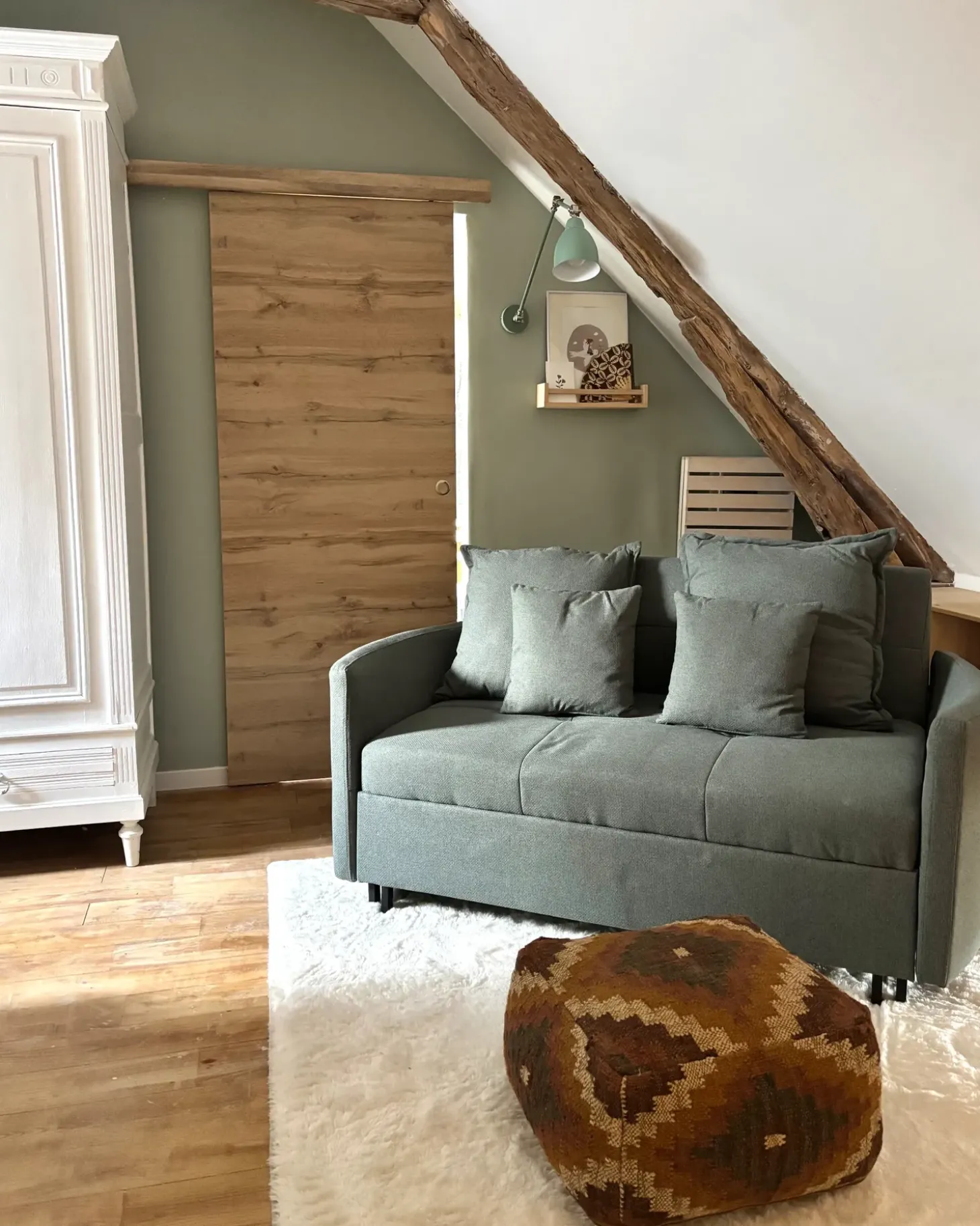Clearance Sofa rozkładana dla 2 osób HOVIN Zielony Sofy Z Funkcją Spania|Wszystkie Sofy