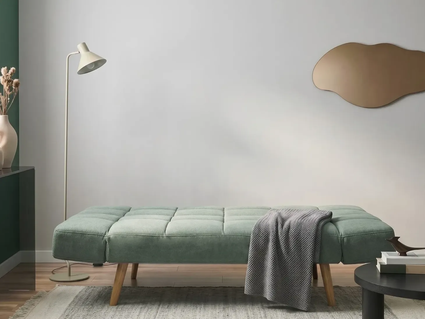 Discount Sofa rozkładana dla 2 osób INGARO Jasnozielony Sofy Z Funkcją Spania|Wszystkie Sofy
