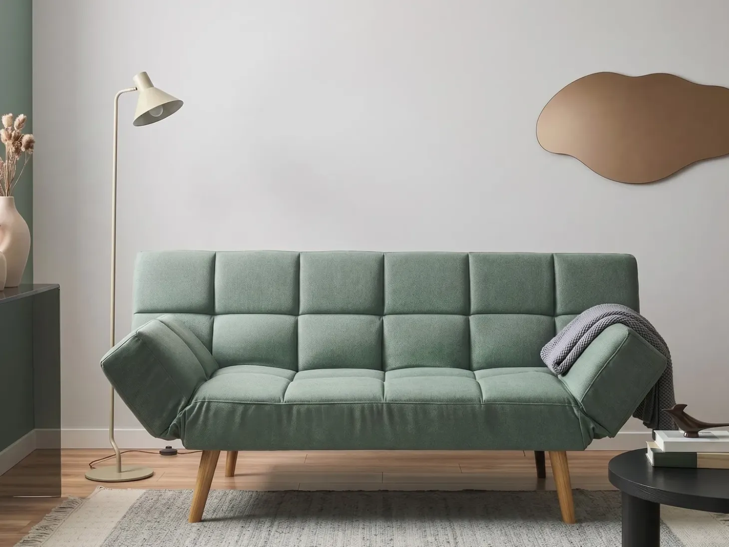 Discount Sofa rozkładana dla 2 osób INGARO Jasnozielony Sofy Z Funkcją Spania|Wszystkie Sofy