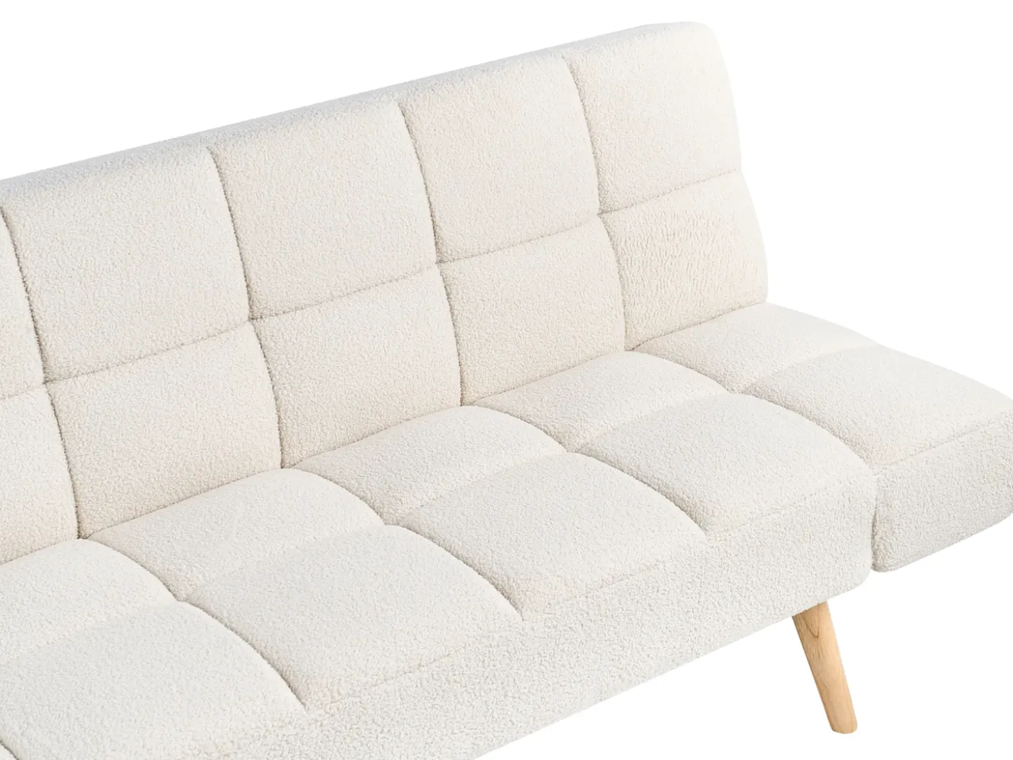 Sofa rozkładana dla 2 osób INGARO Boucle Złamana biel Sofy Z Funkcją Spania|Wszystkie Sofy