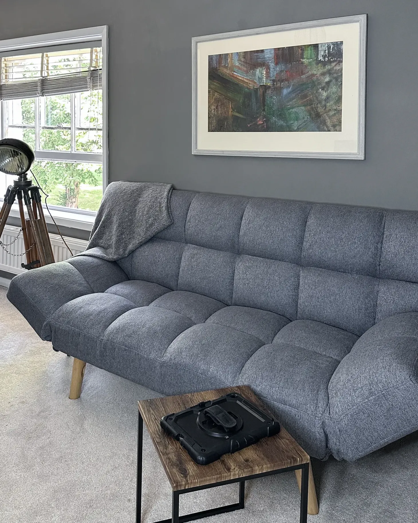 Sofa rozkładana dla 2 osób INGARO Ciemnoszary