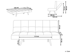 Sofa rozkładana dla 2 osób INGARO Kolorowy