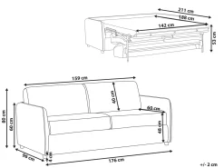 Clearance Sofa rozkładana dla 2 osób ISHOJ Jasno Sofy Z Funkcją Spania|Wszystkie Sofy