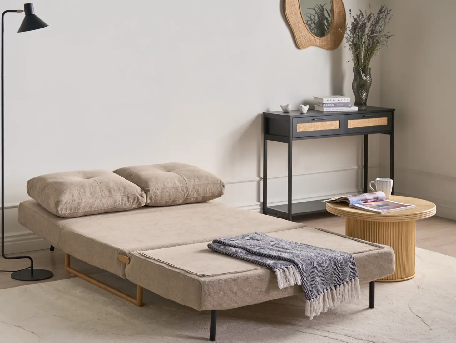 New Sofa rozkładana dla 2 osób JERSLEV Jasno Sofy Z Funkcją Spania|Wszystkie Sofy