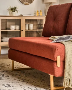 Best Sofa rozkładana dla 2 osób JERSLEV Czerwony Sofy Z Funkcją Spania|Wszystkie Sofy