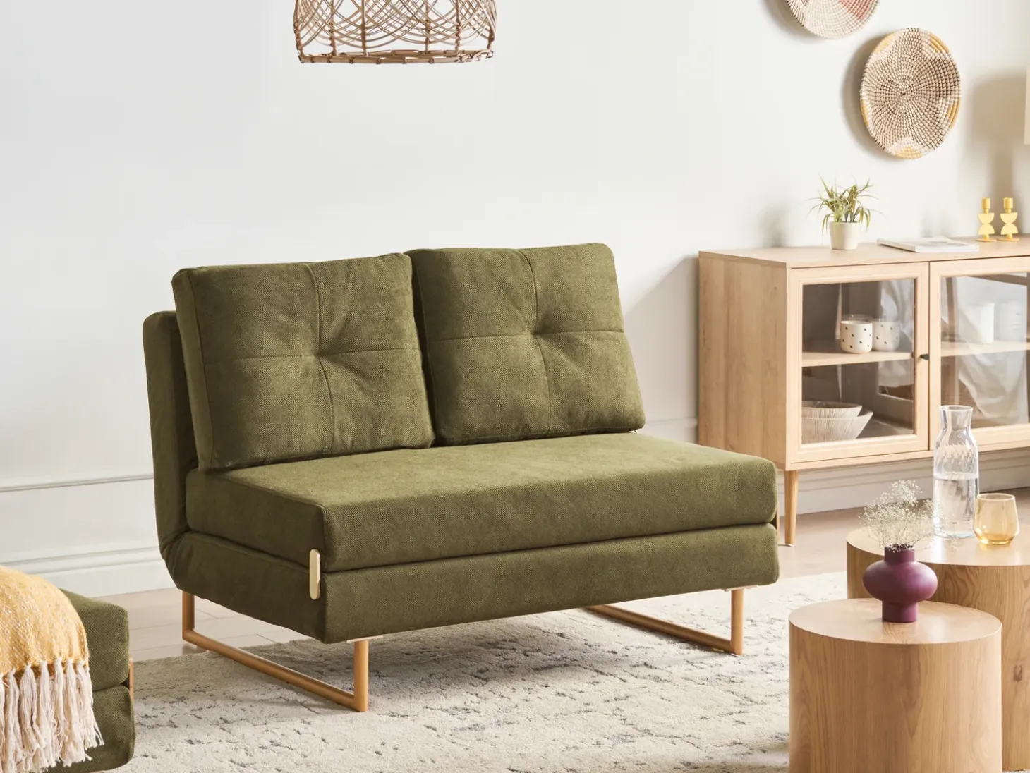 Sale Sofa rozkładana dla 2 osób JERSLEV Zielony Sofy Z Funkcją Spania|Wszystkie Sofy