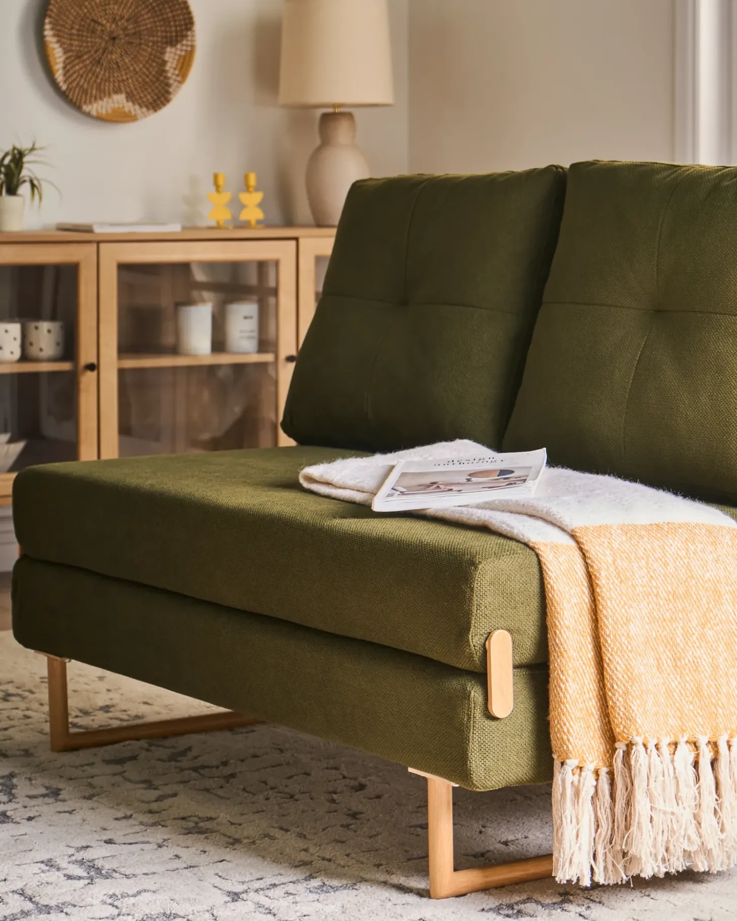 Sale Sofa rozkładana dla 2 osób JERSLEV Zielony Sofy Z Funkcją Spania|Wszystkie Sofy